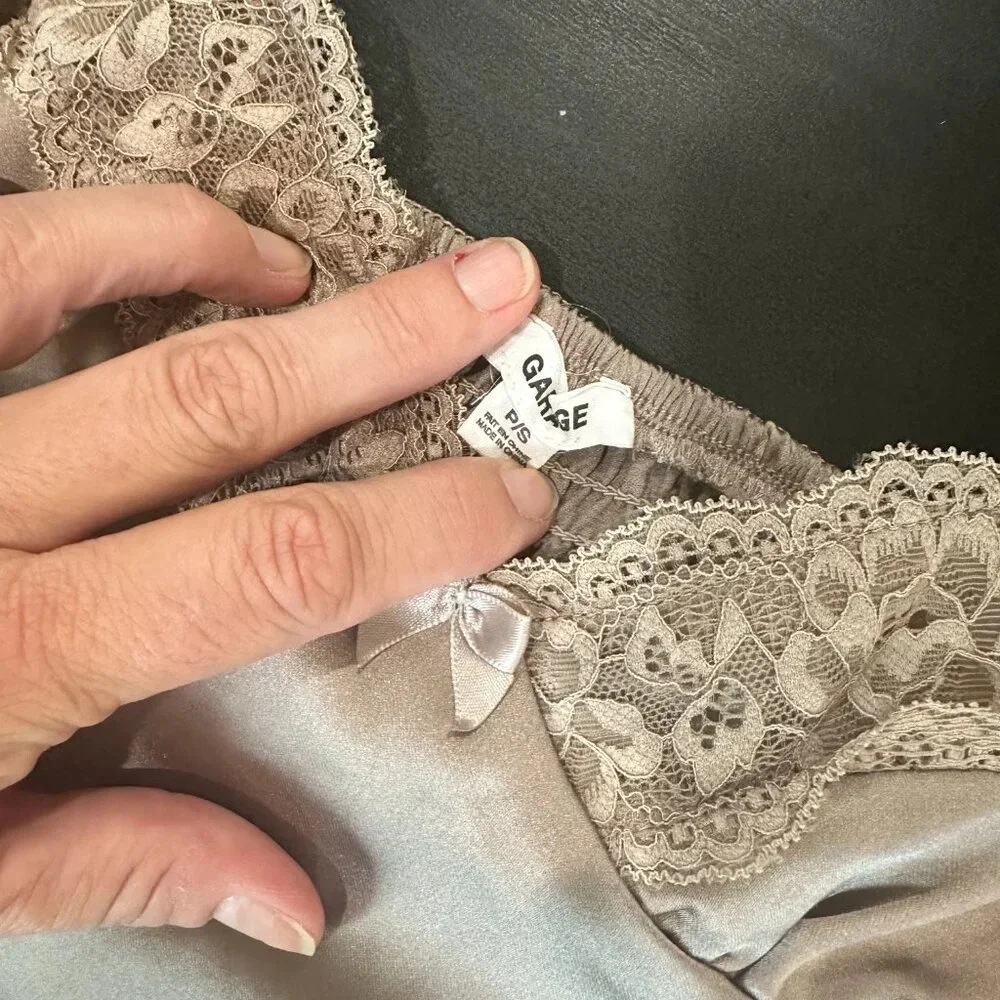 GARAGE Satin Lace Bra Top Corset Bustier Crop - Small - Picture 5 of 5